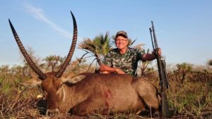 Gerry with his Waterbuck Trophy in Mozambique