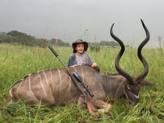Keara with her kudu trophy