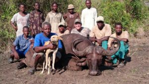Gerry with Cape Buffalo in Mozambique