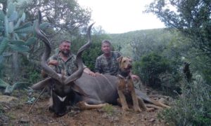 Etiennes Kudu Trophy with Clint and Abby