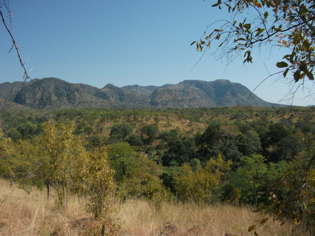 Zimbabwe ridge looking down to valley