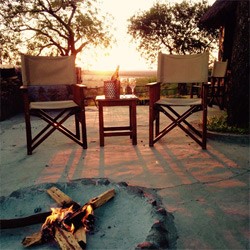 sunset on safari with cold drinks